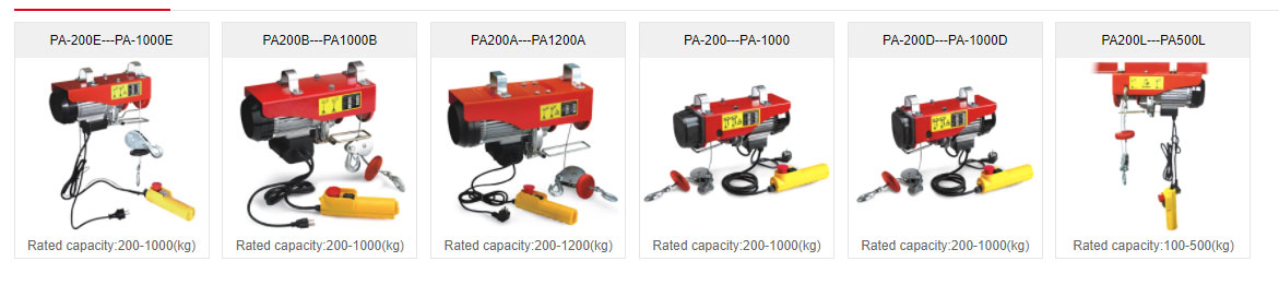 other mini hoist products